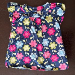 Gymboree Size 9 Floral short sleeved blouse top